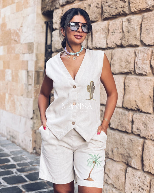 Women Luxury Cactus Linen Set