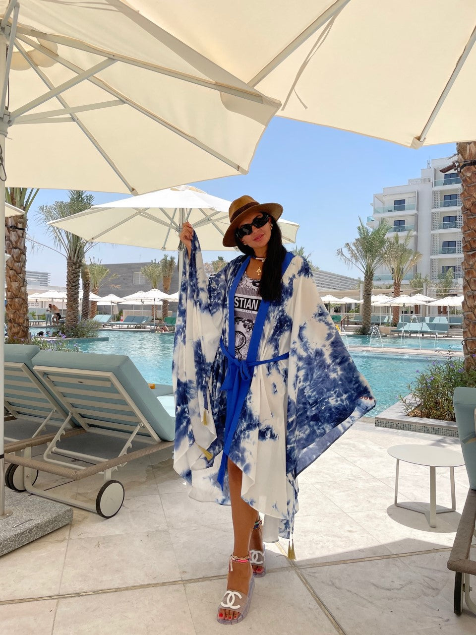 Women Tie Dye Eye Signature kimono